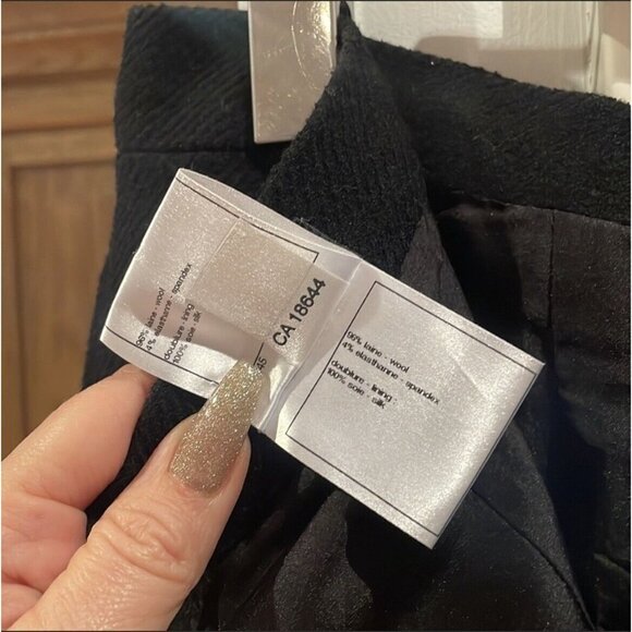 Chanel Classic Black Pencil Skirt Sz 42 - Picture 8 of 11